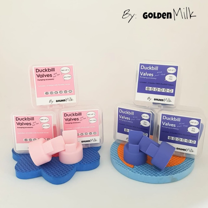 DUCKBILL VALVE UNGU isi 2 BY GOLDEN MILK WITH PULL TAB/ pull tab / dengan tarikan / spectra / bpa free