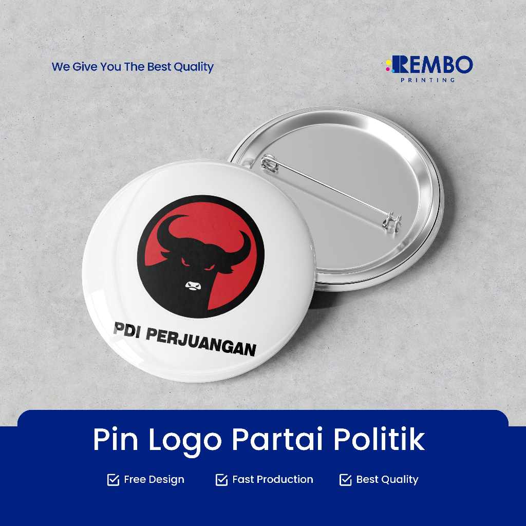 PIN CUSTOM  / PIN  / PIN LOGO PARPOL / PIN PARTAI POLITIK