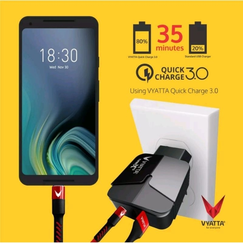 Vyatta Turbo X PD Charger 2 Ports - QC/PD/VOOC/Vivo Dual Engine