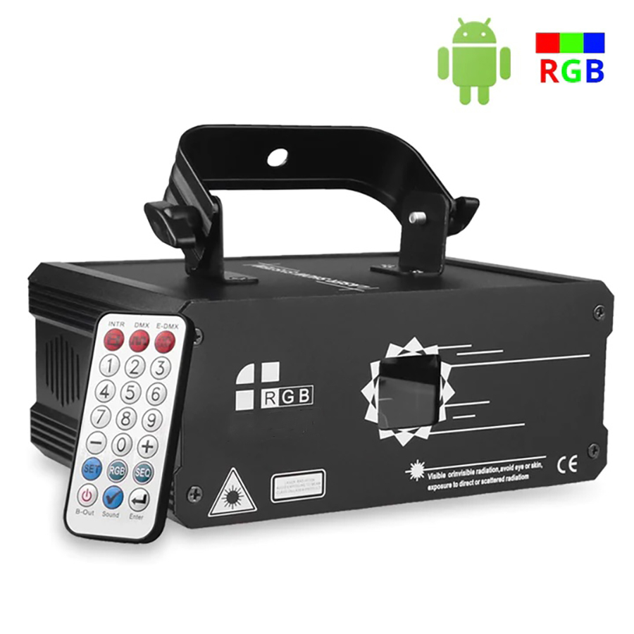 Lampu Proyektor Disco RGB Animation Laser Bluetooth DMX512 1W - F6A - Black