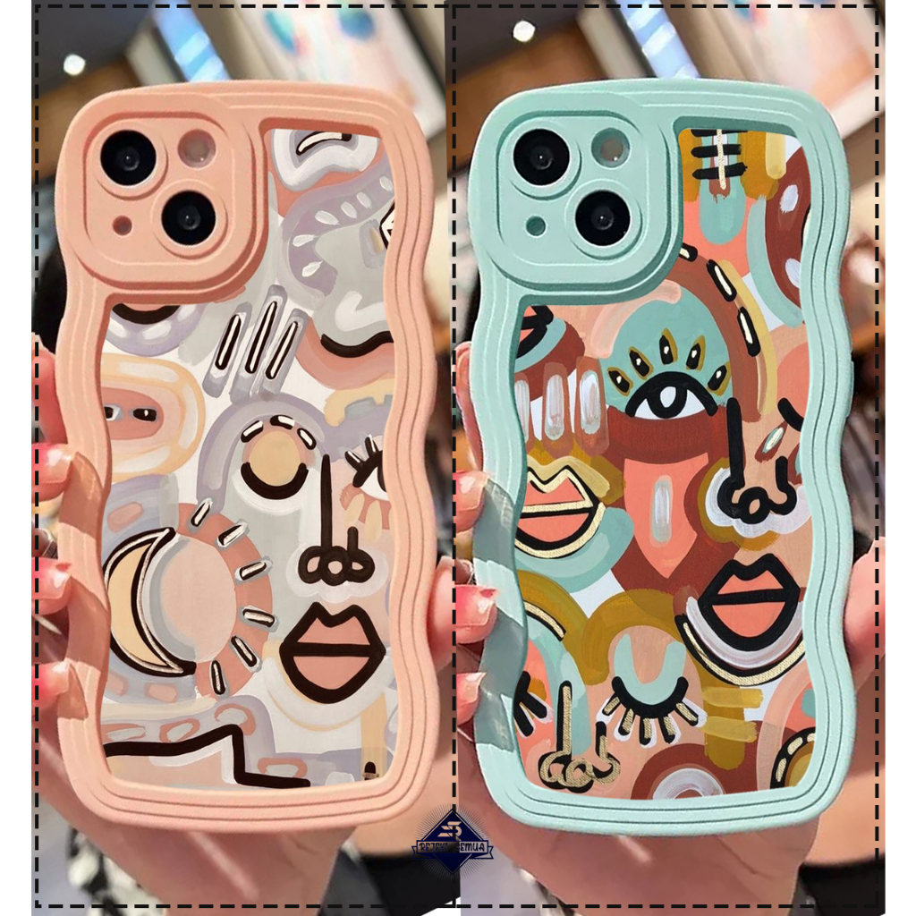 CUSTOM SOFTCASE SILIKON GELOMBANG WAVY CUSTOM ABSTRAK FOR REALME C2 C1 5 5I 5S C3 8 8I 9 PRO 10 C11 