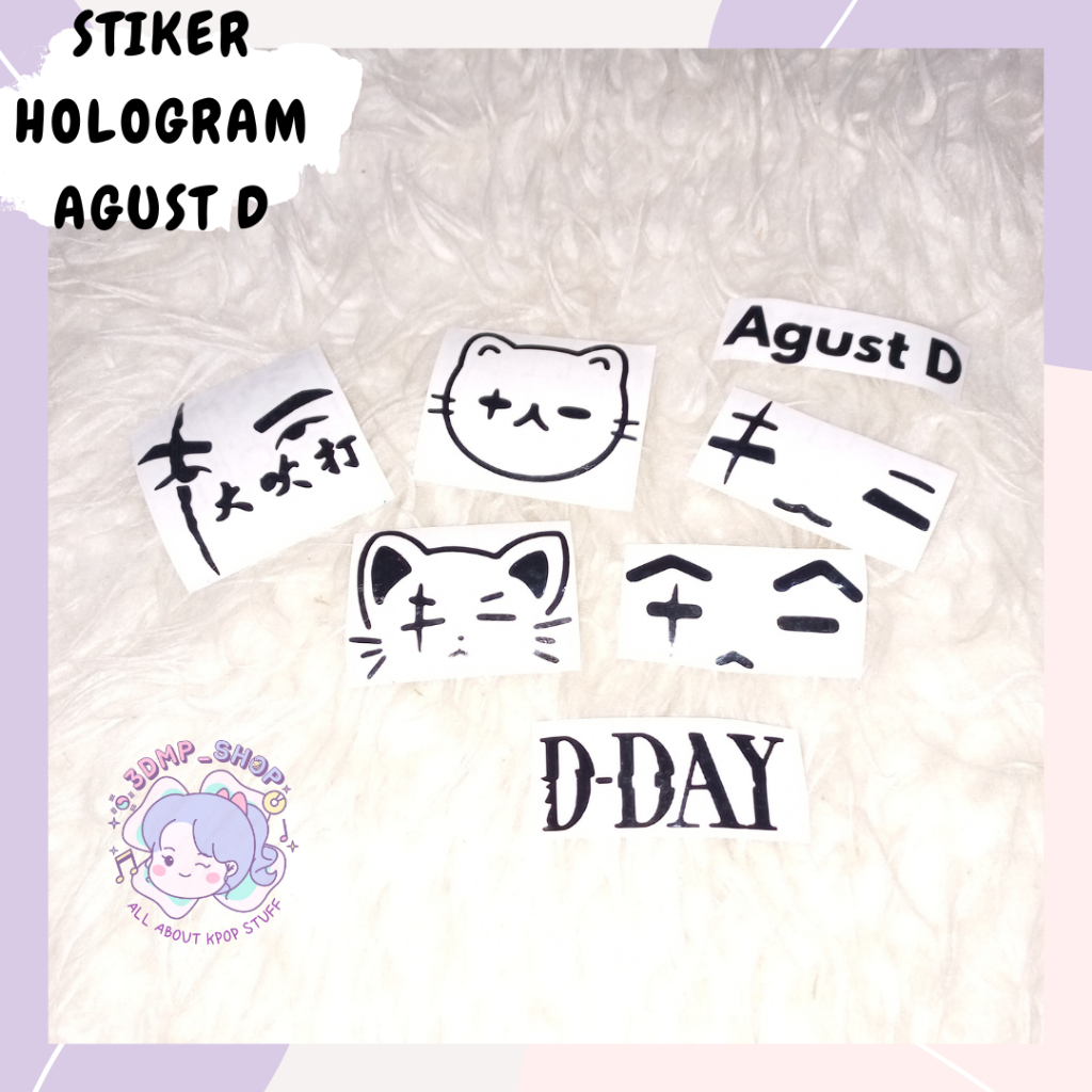 STIKER HOLOGRAM AGUST D LUCU