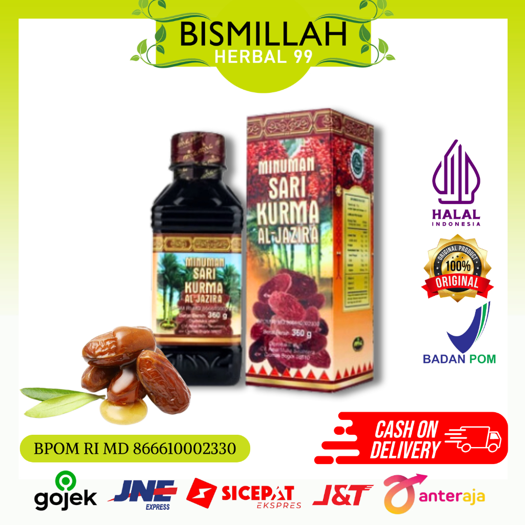 

HERBAL99 - SARI KURMA AL-JAZIRA MINUMAN SARI KURMA 360GR HERBAL ALAMI UNTUK KEKEBALAN TUBUH