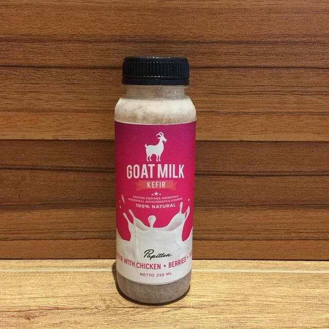 Papillon Goat Milk Buah + Kefir 250 ml / Susu Kambing Mentah Anjing (PAP080)