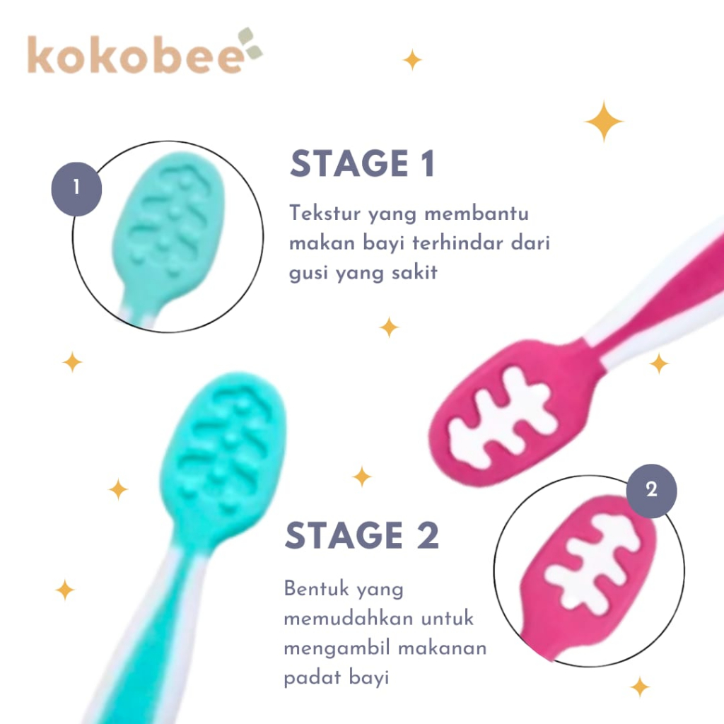 (BEST SELLER!!) Numnum / KOKOBEE Pre Spoon SET / Training spoon / BLW / Dips Glacier spoon /sendok bayi/ sendok makan bayi / alat makan bayi