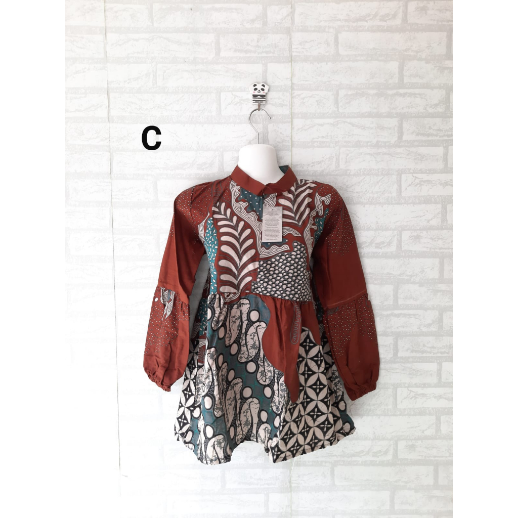 blouse batik kerja lengan balon