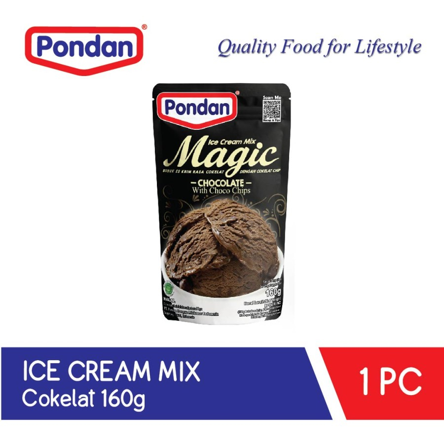 Pondan Ice Cream Magic rasa Stroberi/Durian/Vanilla/Cokelat/Neapolitan