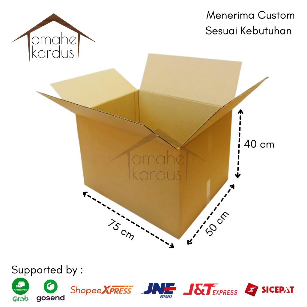 

Kardus Box Polos Baru Uk 75x50x40 Cm (Cocok Untuk Pindahan)