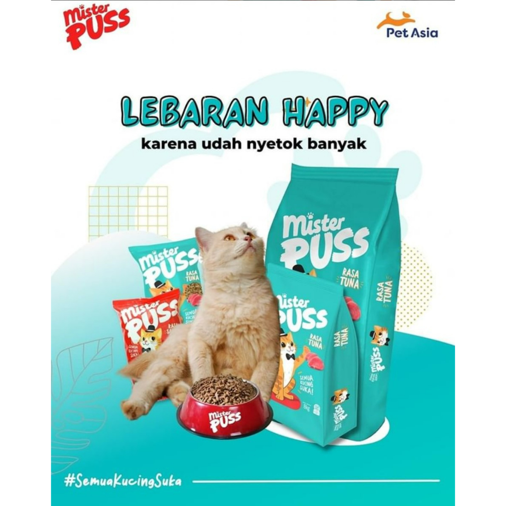 Mister Puss 500gr Makanan Kucing Kering Dry Food Mr Puss