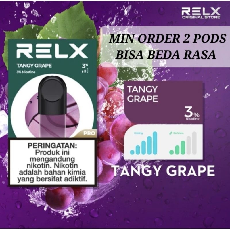 relx infinity essential pod pro 1 pack Tangy grape