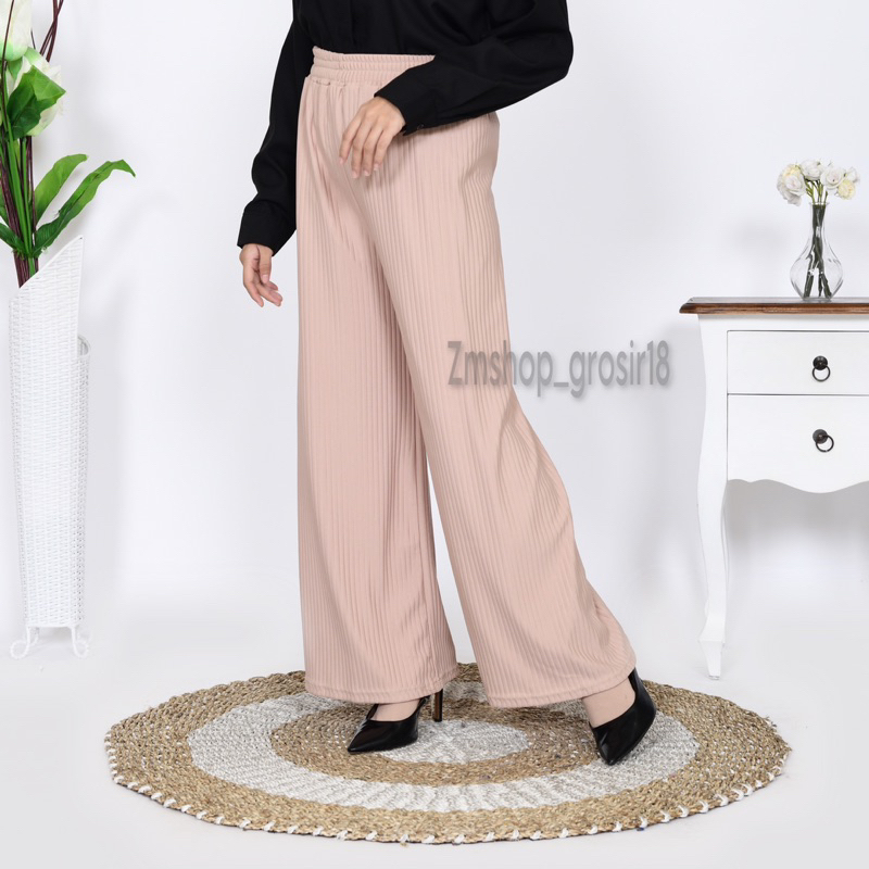 Daily Kulot Knit Highwaist Premium | Celana Kulot Knit Hornet Panjang Jumbo | Kulot Wanita | Celana Knit Terbaru | Celana Kulot Wanita Bahan Knit Muat bb 40-90kg