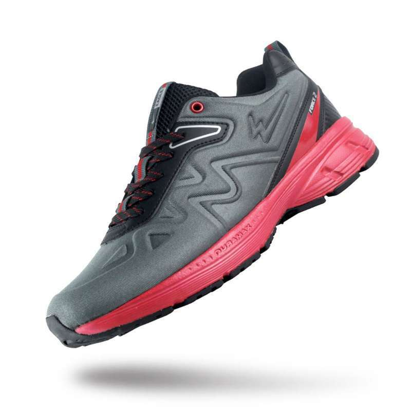 SALE.. Sepatu Running EAGLE FORCE 2 - Warna Abu Tua Merah Original Shoes
