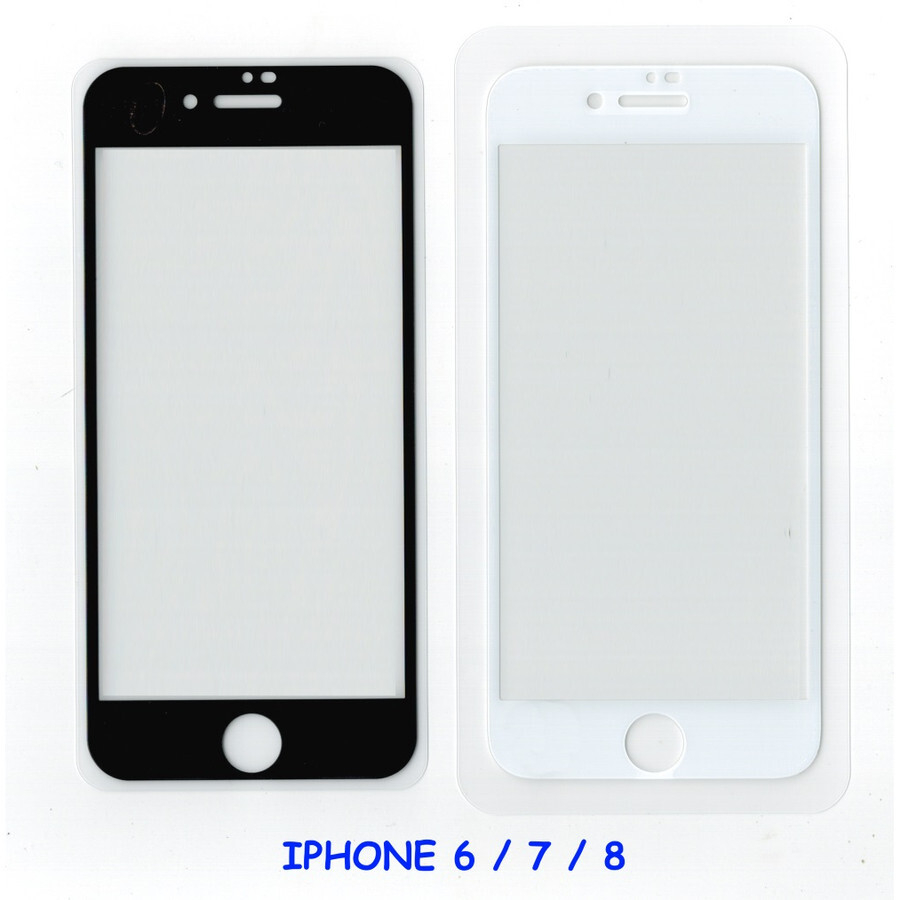 Tempered Glass Warna IPHONE 6 7 8 Anti Gores Kaca Full Layar Premium Quality