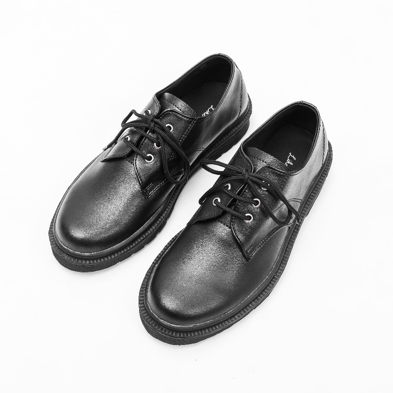 Sepatu Formal Casual Docmart Pria Santai Elegan Kondangan Kerja Kantor Kuliah Pantopel Oxford Original - Dayyan Black