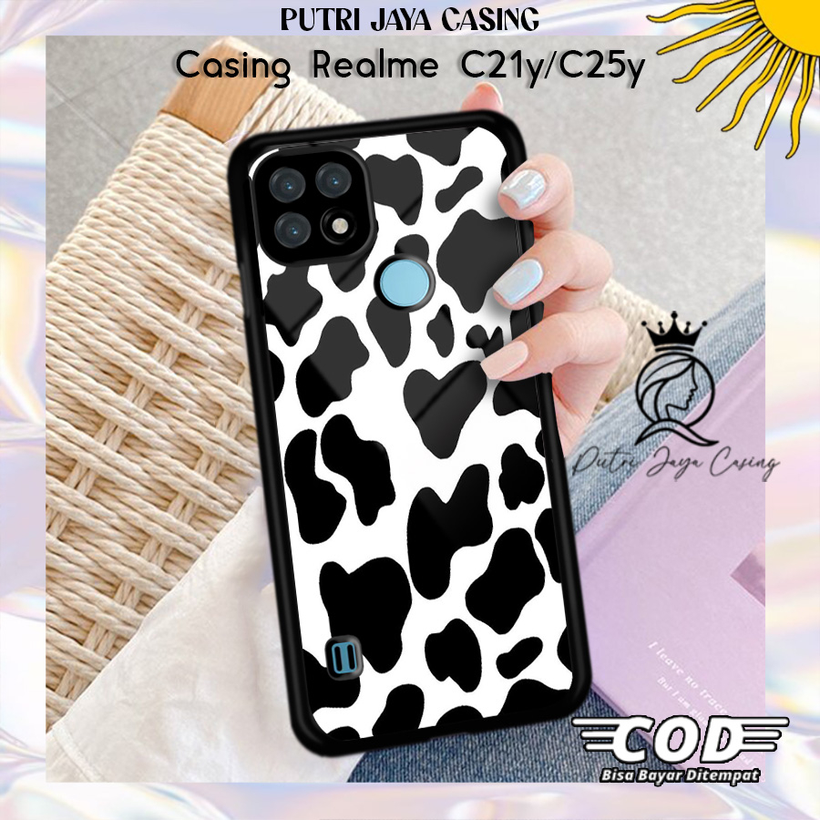 Case Hp Realme C21y C25y Casing Realme C21y C25y Motif 04 COW Casing Terbaru Case Karakter Lucu Casi