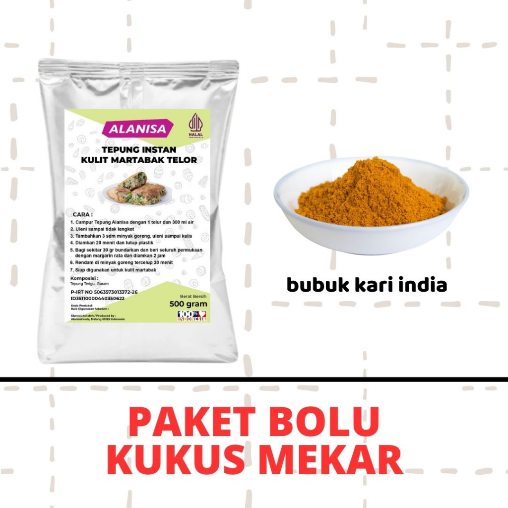 

PRAKTIS!! PAKET MARTABAK TELOR LENGKAP