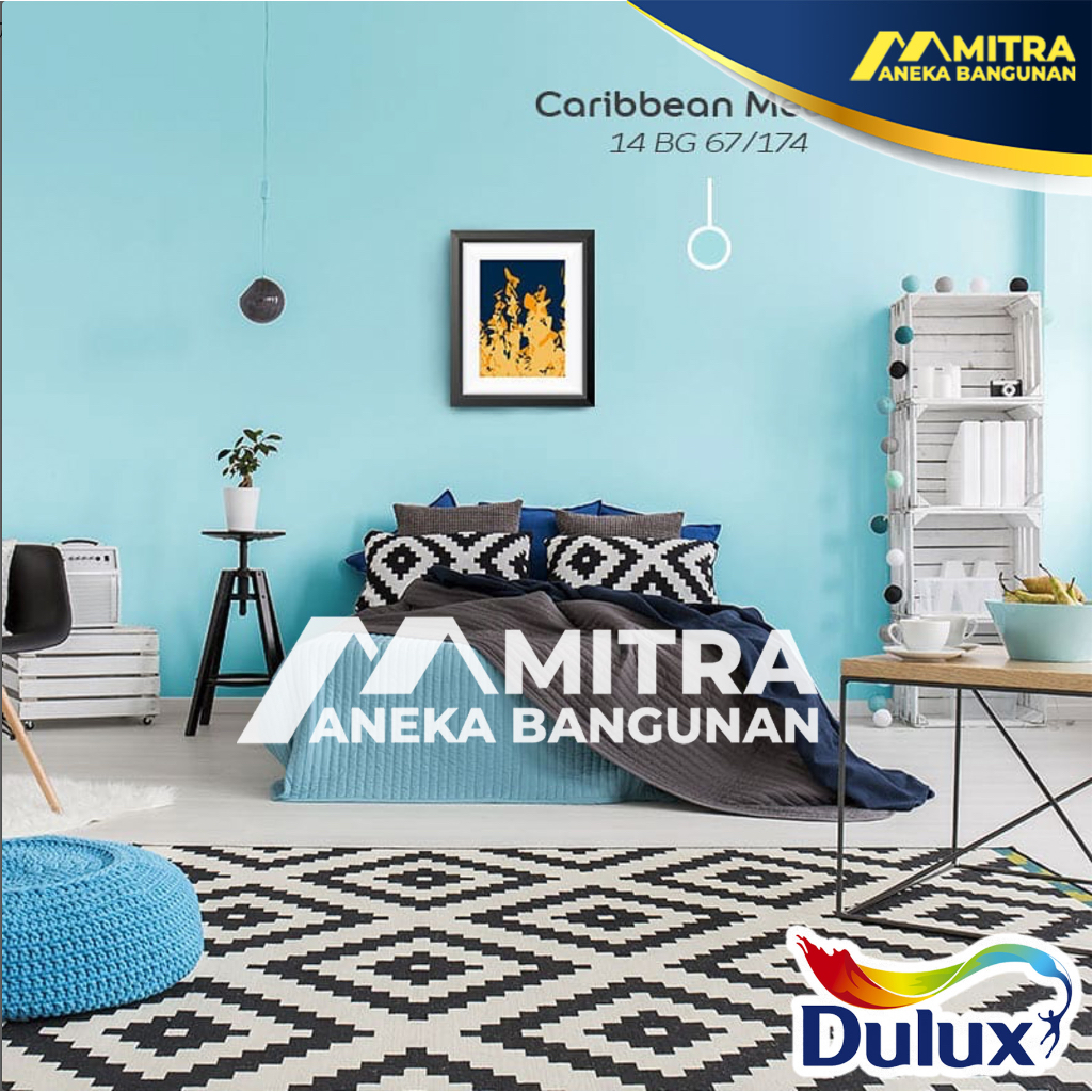 CAT TEMBOK DULUX INTERIOR EKSTERIOR CARIBBEAN MEDLEY / CATYLAC PENTALITE WEATHERSHIELD EASY CLEAN