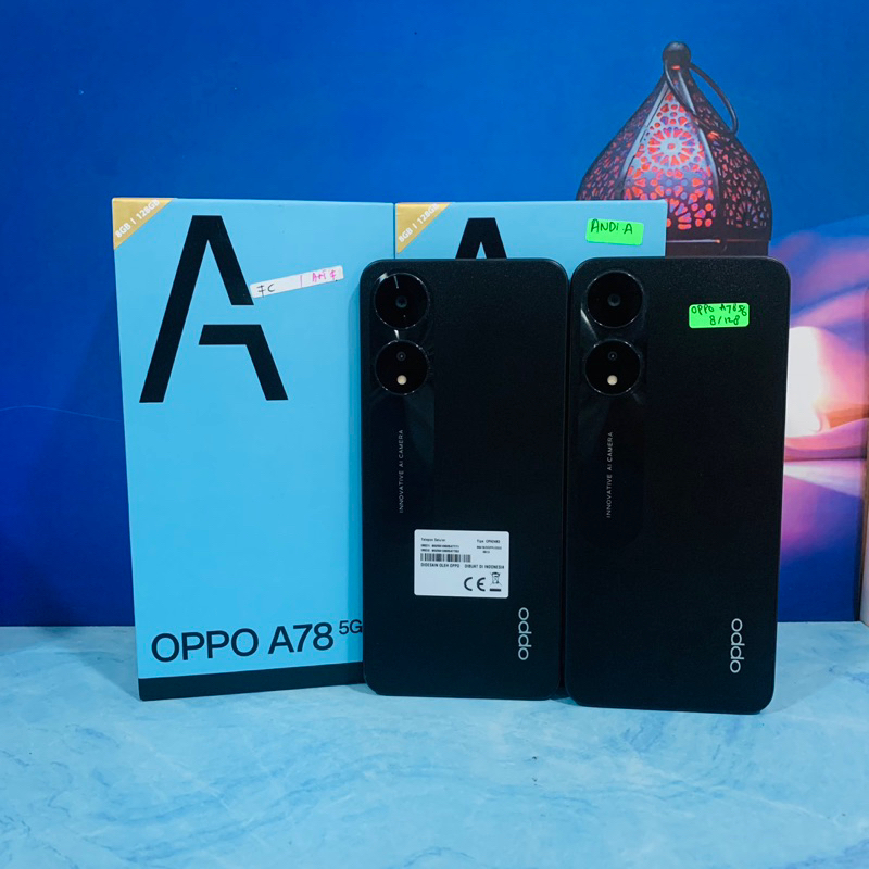 OPPO A78 5G 8/128GB SECOND FULLSET BEKAS GARANSI RESMI