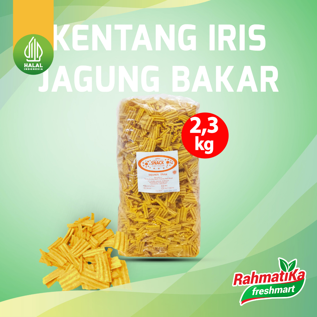 Keripik Kentang Iris Rasa Jagung Bakar Snack 1 Bal (2.3 Kg)