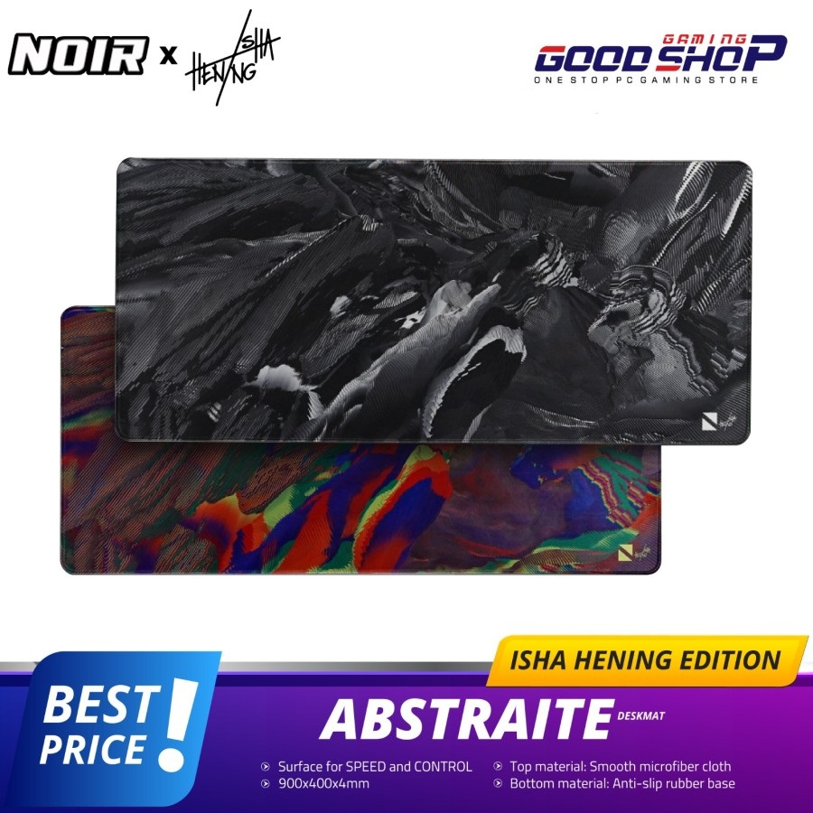 Noir X Isha Hening Deskmat - Abstraite