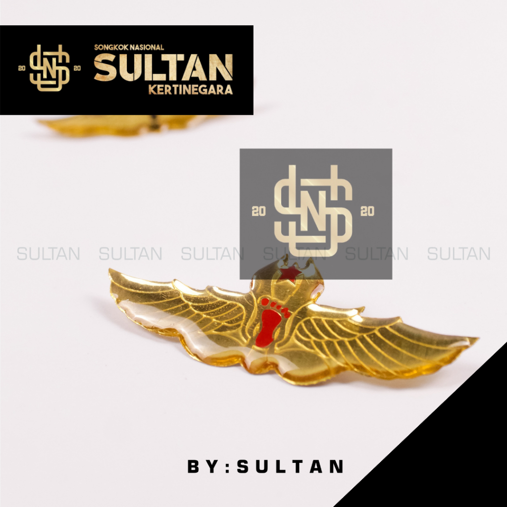 WING TAPAK Pramuka Warna Hitam dan Merah Resin Tebal Peniti SD/SMP/SMA Siaga Penggalang Penegak