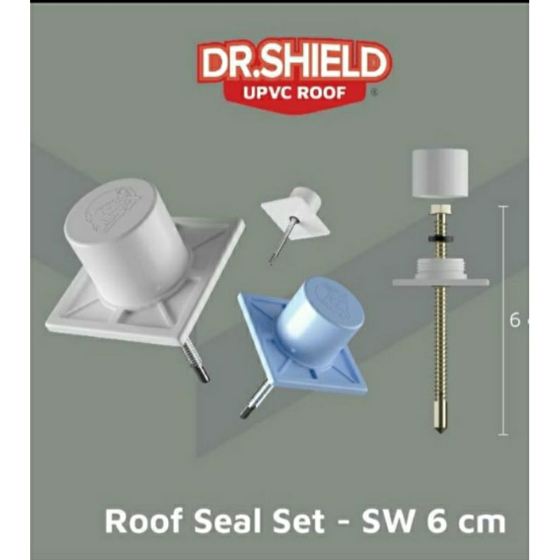 Roof Seal atap UPVC Dr Shield SW 6 cm 40 pcs/Dr Shield aksesoris Roof Seal SW 6/Skrup atap UPVC Dr S
