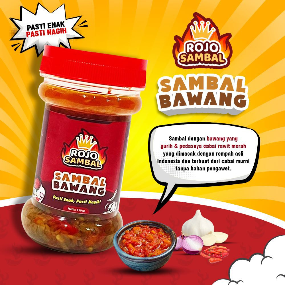 Rojo Sambal - Sambel Bawang Pedas Gurih By Dailyfood