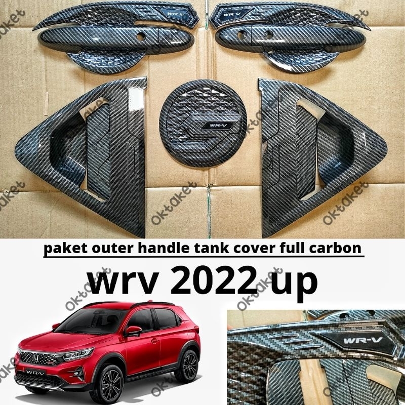 paket lengkap  outer handle tank  cover depan belakang Honda WRV 2022 2023 2024 full Carbon