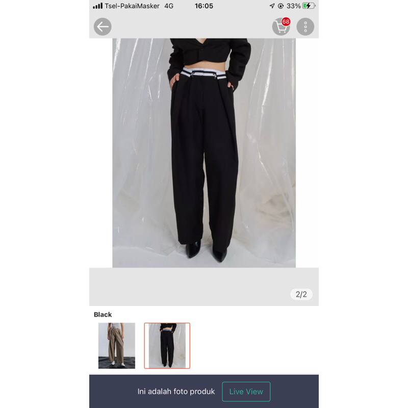 josephine anni camille pants (BLACK) S
