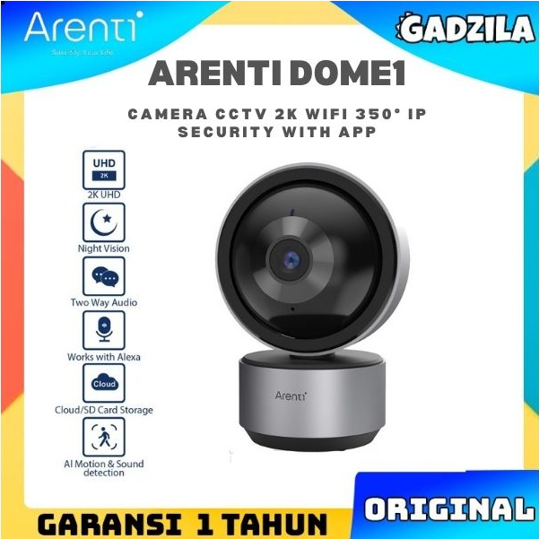 ARENTI DOME1 Kamera Cctv 2K Wifi 350° Ip Security Camera Night Vision Rumah Gudang With App