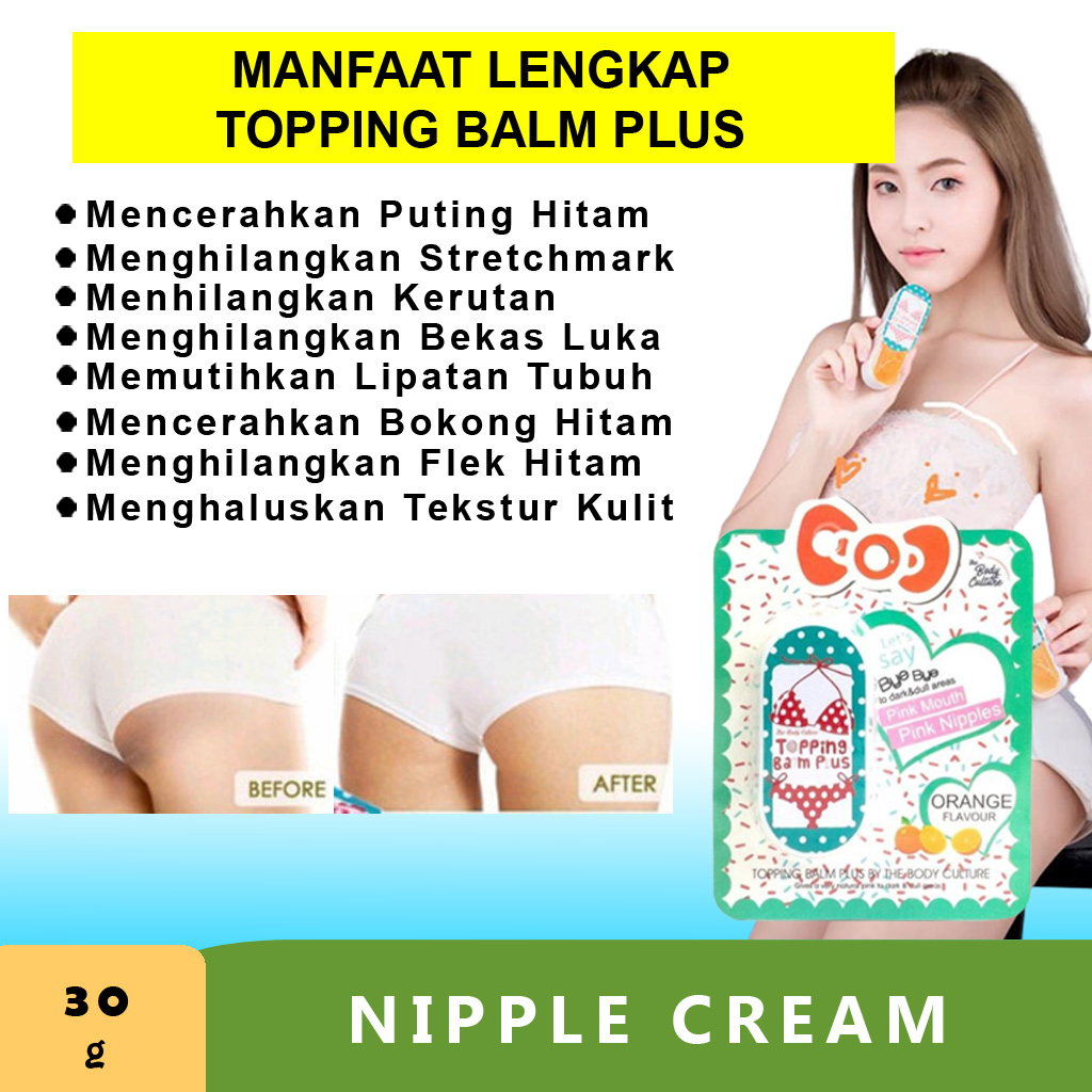 Pencerah Pemutih Ketiak Selangkangan Bokong Pantat Hitam Nipple Cream Pemerah dan Pemutih Puting Payudara