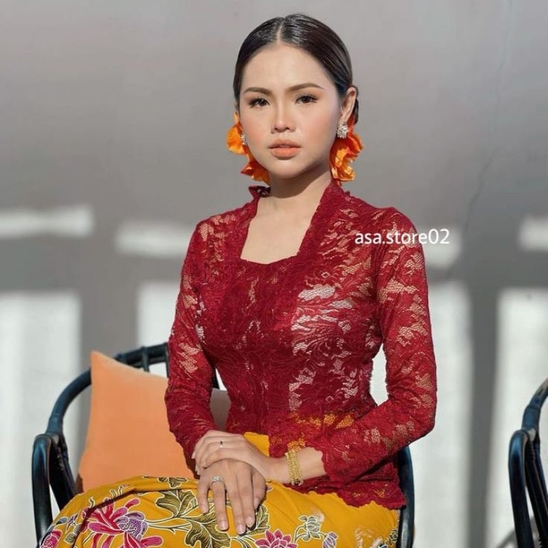 Kebaya Brokat Wisuda Stretch/Kebaya Wisuda Modern/Kebaya Kutu Baru