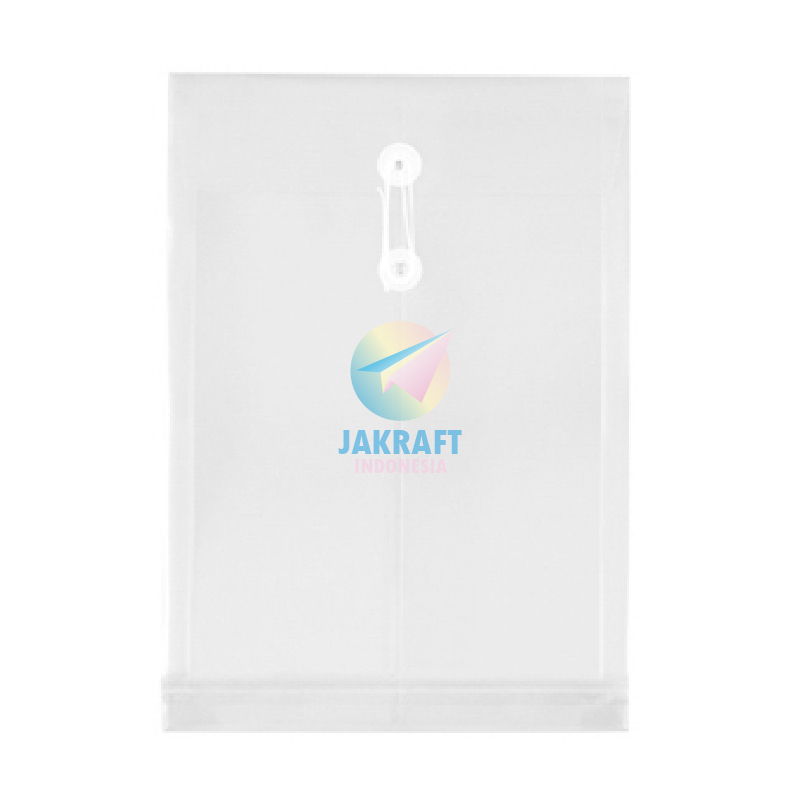

(12 Pcs) Map Amplop Tali Plastik MY FOLDER Pasir 0.10 mm / FOLDER ONE Polos Tebal 0.13 mm FC F4 Putih Clear Bening Transparan Document Bag String
