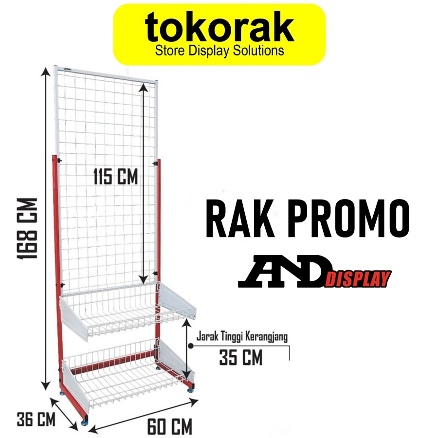 RAK PROMO KERANJANG SNACK ROTI MINIMARKET SUPERMARKET ANDDISPLAY