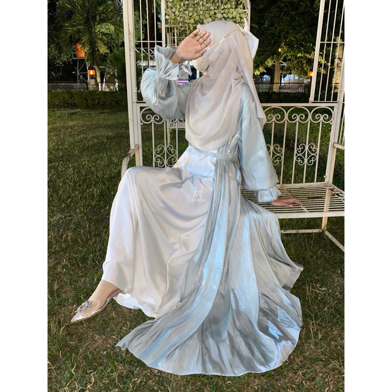 Outer Shimmer by Arasa Hijab | Outer Malay | Long Outer | Shimmer Dress | Shimmer Outer | Outer Cantik  | Kondangan | Eid Series | Lebaran | Cardigan | Dress Bridesmaid | Prewed Wedding Dress | Dress Pesta | Party Dress | Dress Outer Turkey