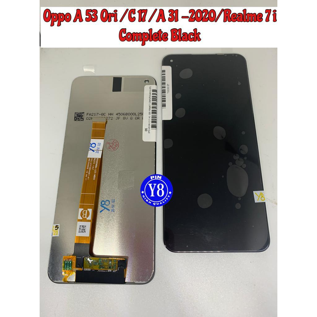 LCD TOUCHSCREEN OPPO REALME A 53 - 2020 ORI / A 32 - 2020 /REALME 7 I / REALME C 17 COMPLETE BLACK