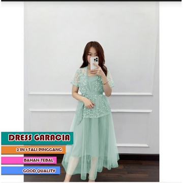 DRESS GRICIA KIVORINA CARDI 2IN1 / GAUN KASUAL / DRESS TERBARU GARACIA READY 3UKURAN / NEW DRESS / DRESS NATAL / COD / BAYAR DI TEMPAT / BUSANA WANITA