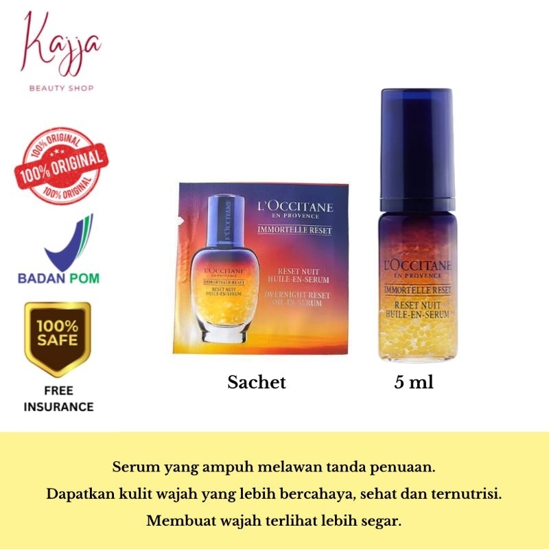 Loccitane Immortelle Overnight Reset Serum 5ml / Loccitane Immortelle Reset Eye Serum Sachet