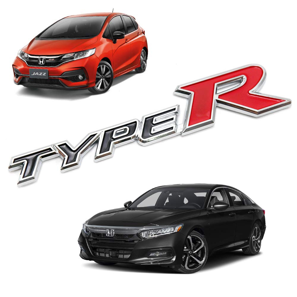Emblem Type-R TypeR 3D Bahan Metal Untuk Honda Civic Xr-V Hr-V Accord