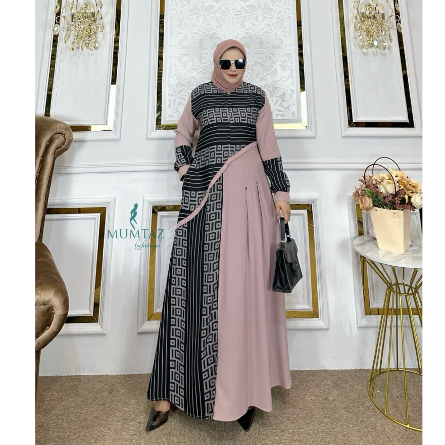 SHANUM ADHA DRESS ITYCREPE ORI BY MUMTAZ VIOLA GAMIS WANITA MEWAH FASHION MUSLIMAH CASUAL