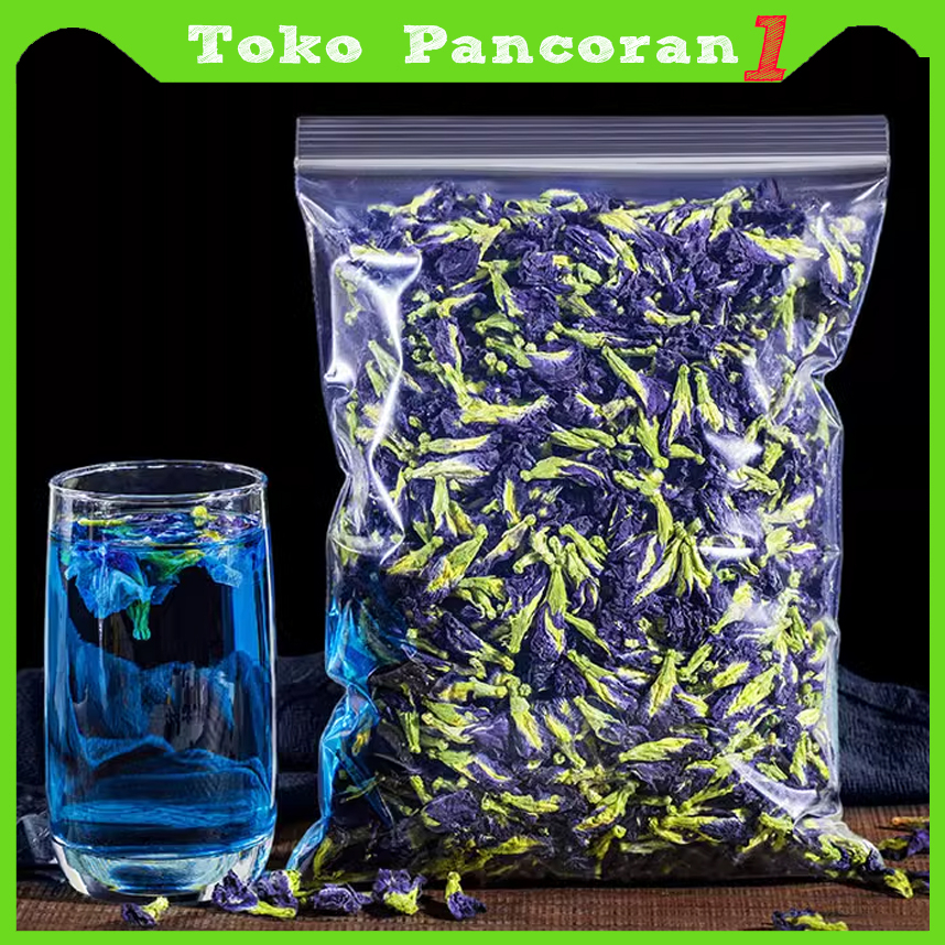 Bunga Kering  Butterfly Pea Tea teh Teh Biru 50gr Super Qulitas