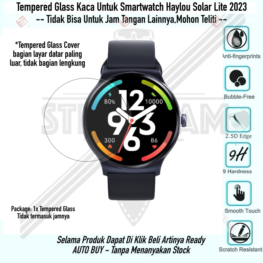 Anti Gores Haylou Solar Lite 2023 - Bahan Kaca Tempered Glass Pelindung Layar Screen Protector