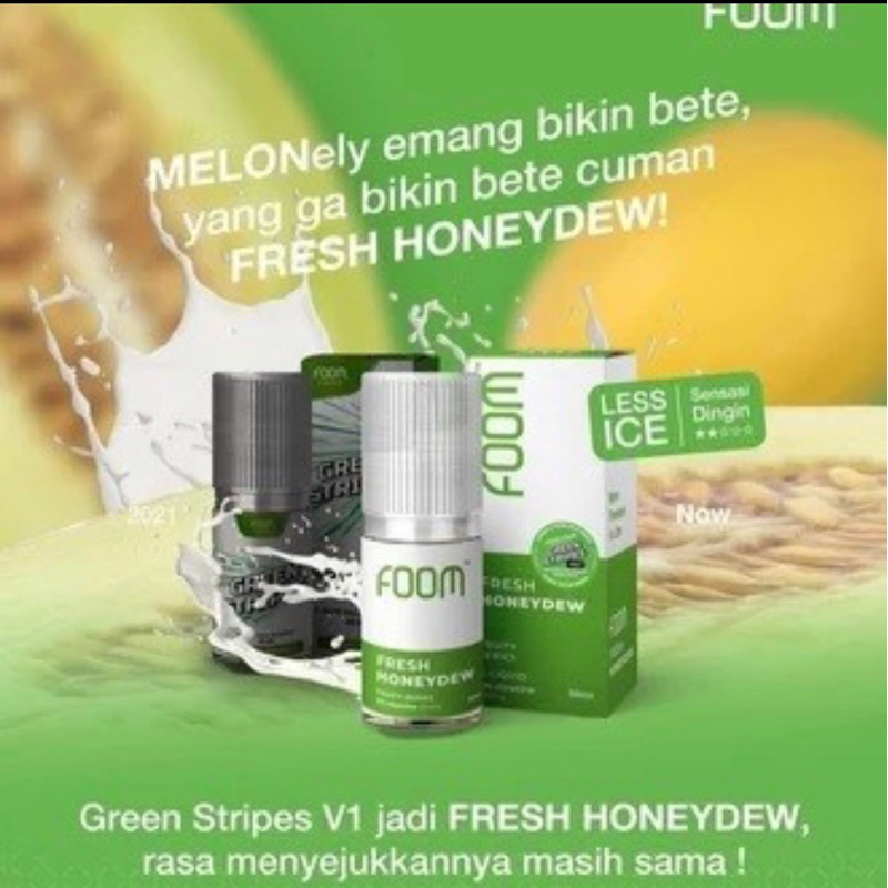 FOOM Fresh honeydew fruity series Green Stripes Salt Nic 30ML 30MG