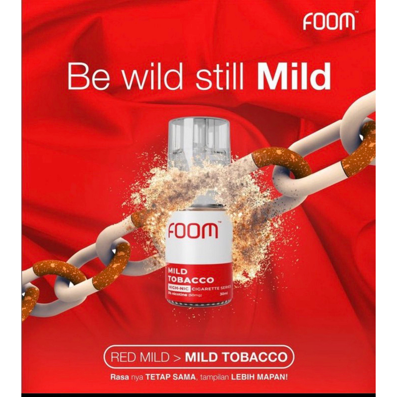 FOOM Mild Tobacco / Red Mild Salt Nic E-Liquid 30ML