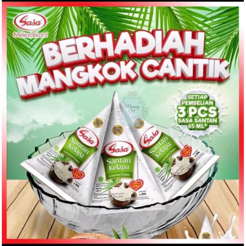 

Sasa Santan Cair 3pc Free Mangkok 65ml Murah