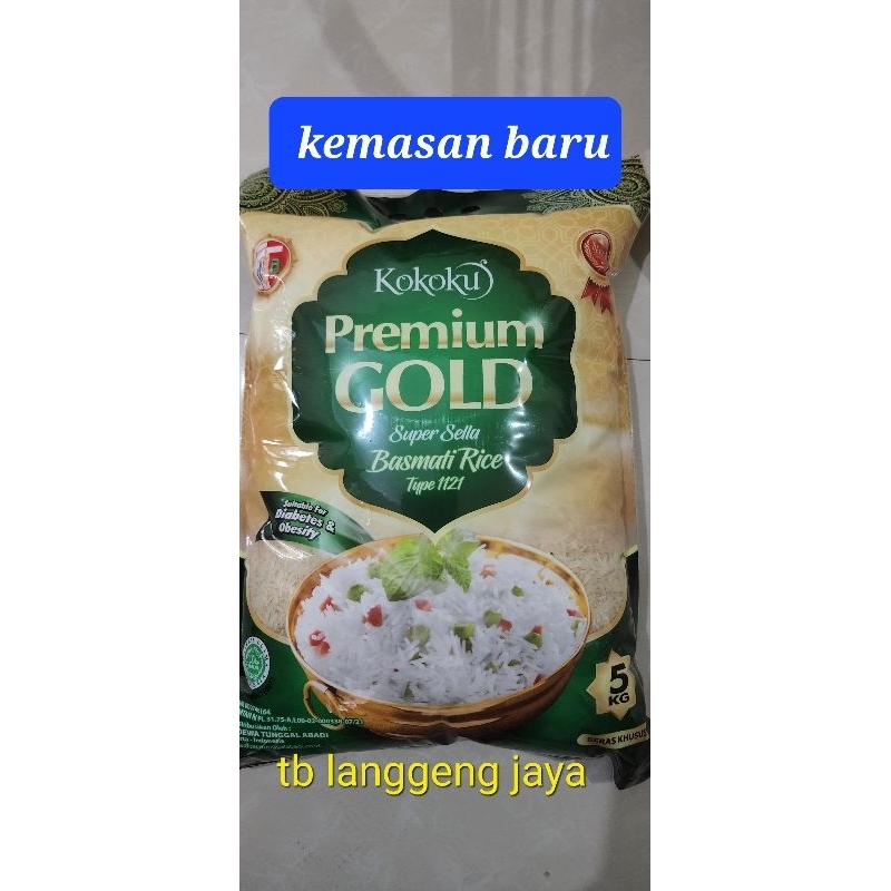 

Beras basmati PREMIUM GOLD 5KG KEMASAN VACCUM