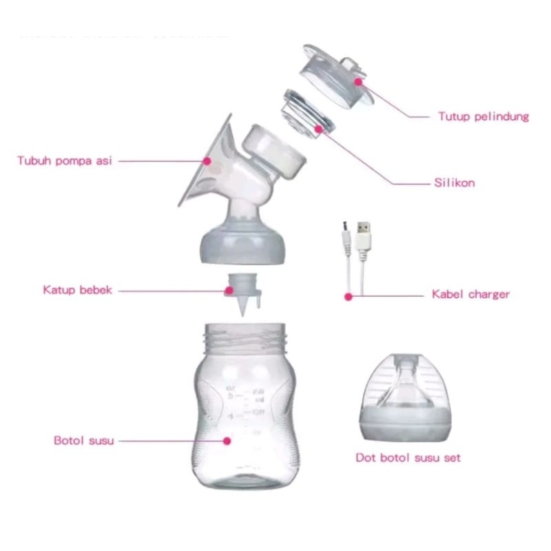 Sparepart Pompa Asi Elektrik MZ 602 / MZ 702T Valve Corong Botol Pompa Asi MZ-602 Electric Breast Pump