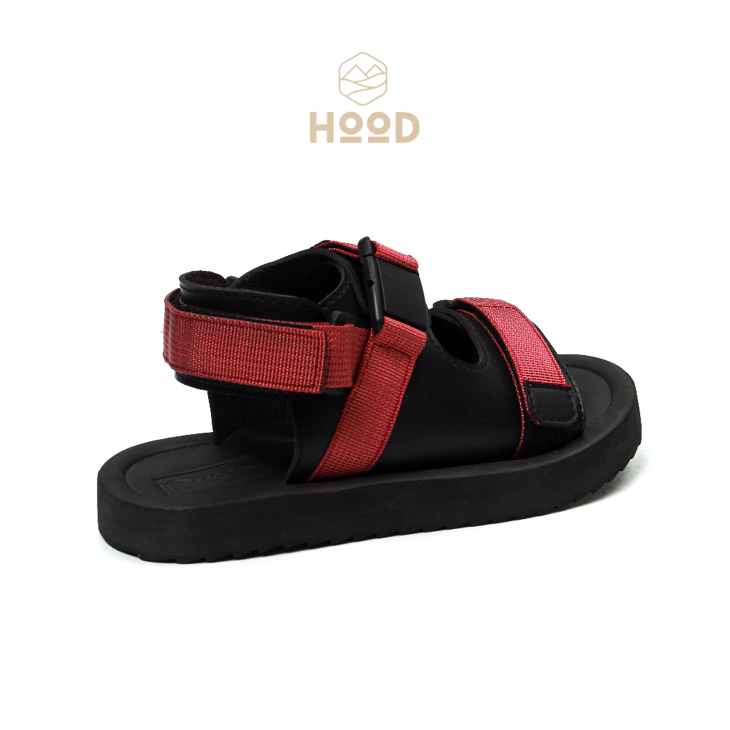 HOOD X HOODJAS Footwear - Sandal Gunung Traveling Anti Slip Anak Laki Laki Perempuan Unisex Maroon