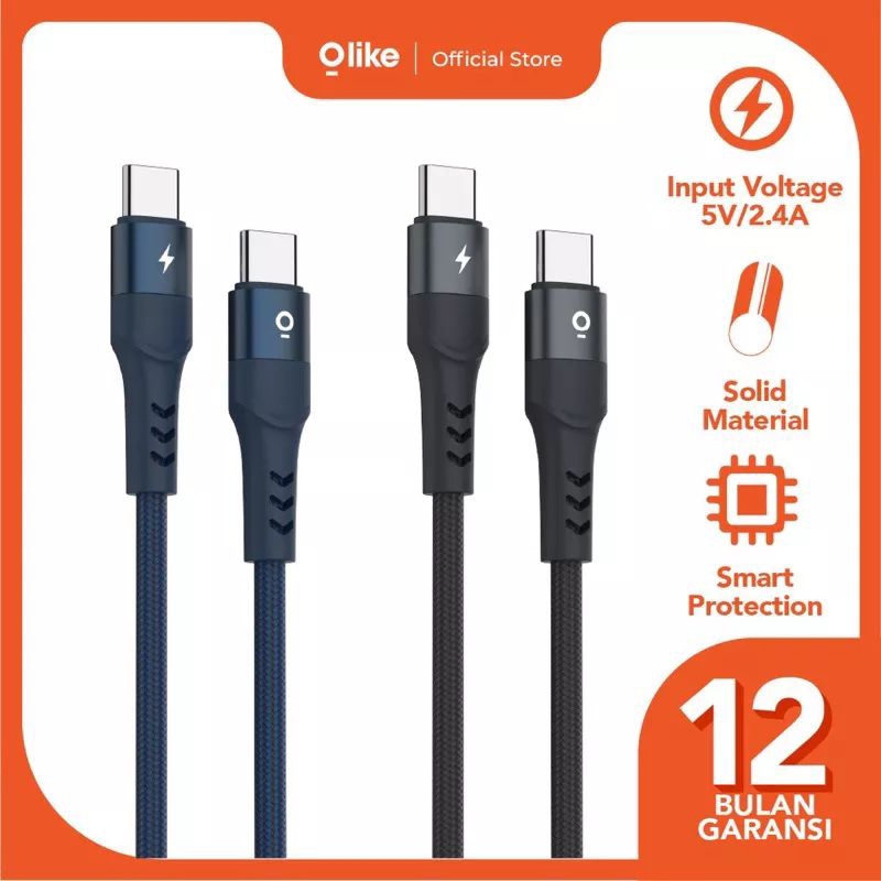 Olike D102CC Kabel Data Charger Fast Charging Type C To C 60W