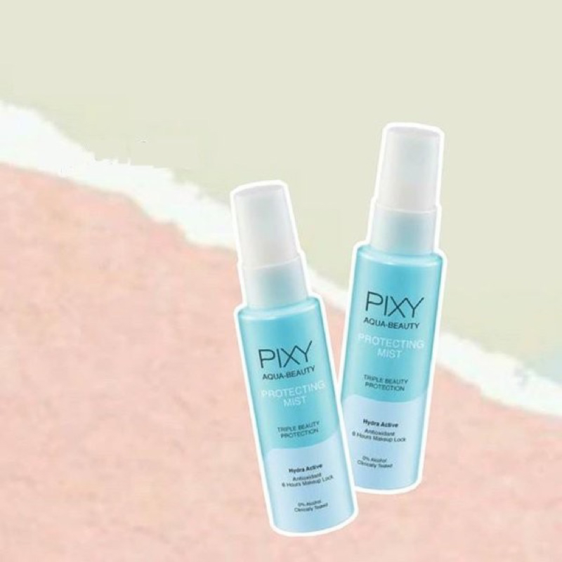 Pixy Aqua Beauty Protecting Mist (Biru) 60ml | Setting Spray/Face Mist/ Hydrating/Water Based